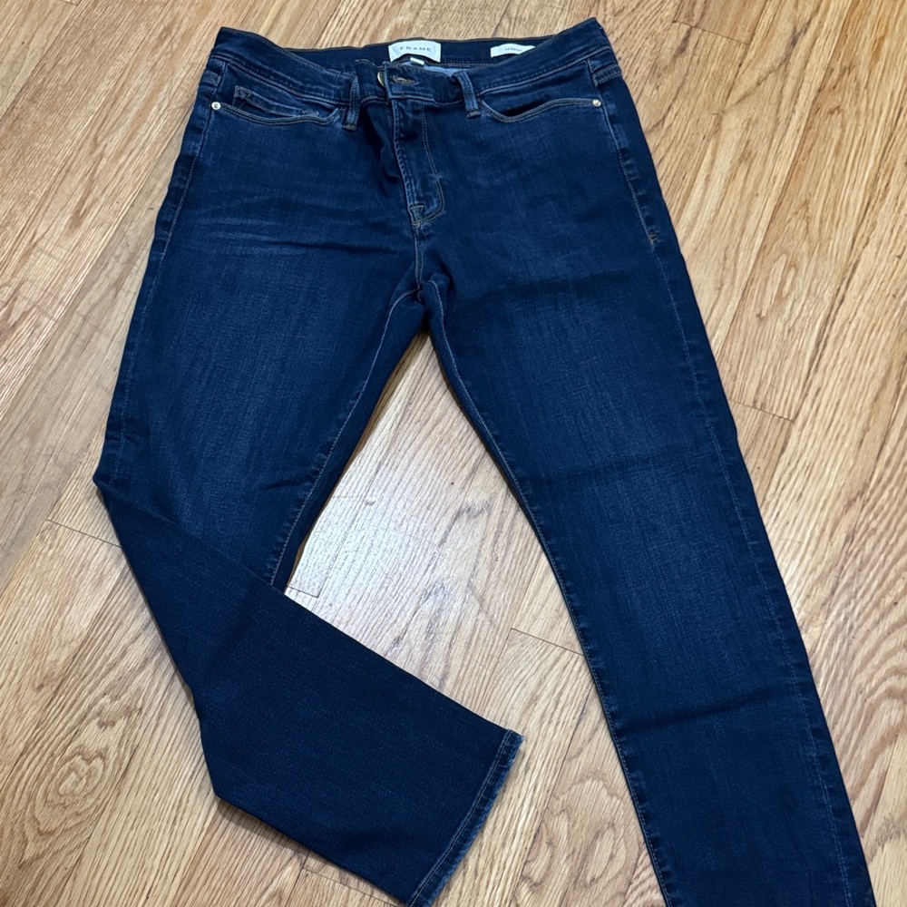 Frame Denim Dark Blue Straight Leg Pants (LeGarcon)